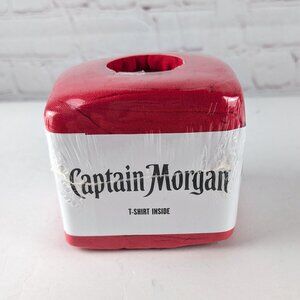 NEW Captain Morgan Cubed Shrink-Wrapped Red Tshirt XL
